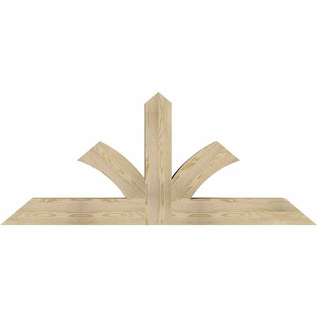 Ekena Millwork Richland Rough Sawn Timber Gable Bracket, Douglas Fir, 72"W x 30"H x 6"D x 6"F, 10/12 Pitch GBW072X30X0606RIC00RDF